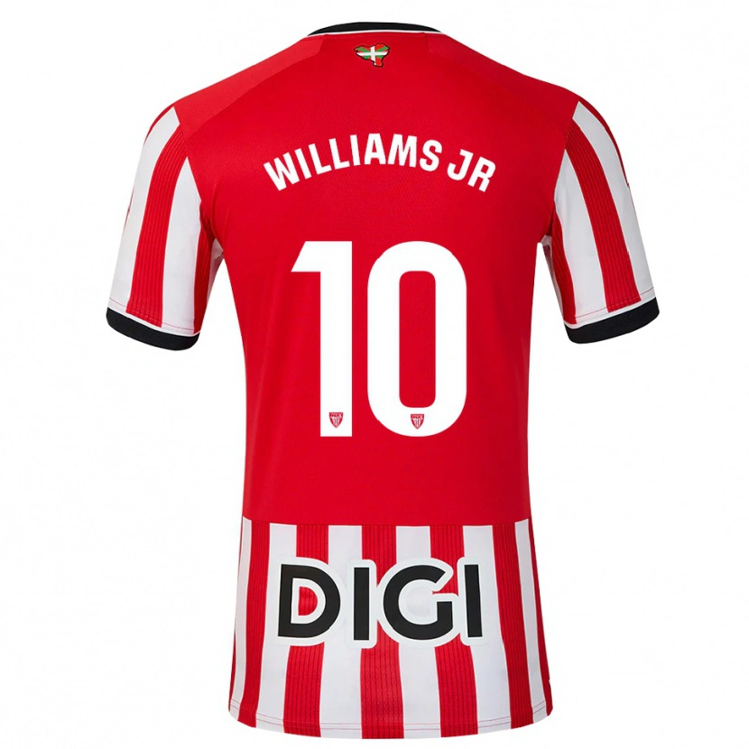 Danxen Hombre Camiseta Nico Williams #10 Rojo Negro Blanco 1ª Equipación 2026/27 La Camisa
