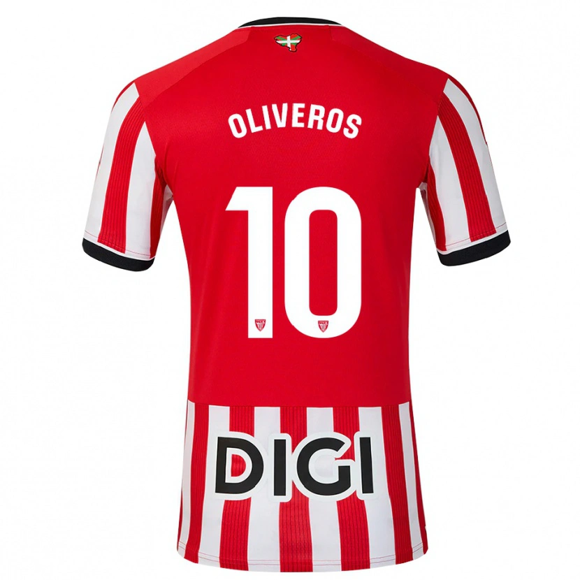 Danxen Hombre Camiseta Aimar Oliveros #10 Rojo Negro Blanco 1ª Equipación 2026/27 La Camisa