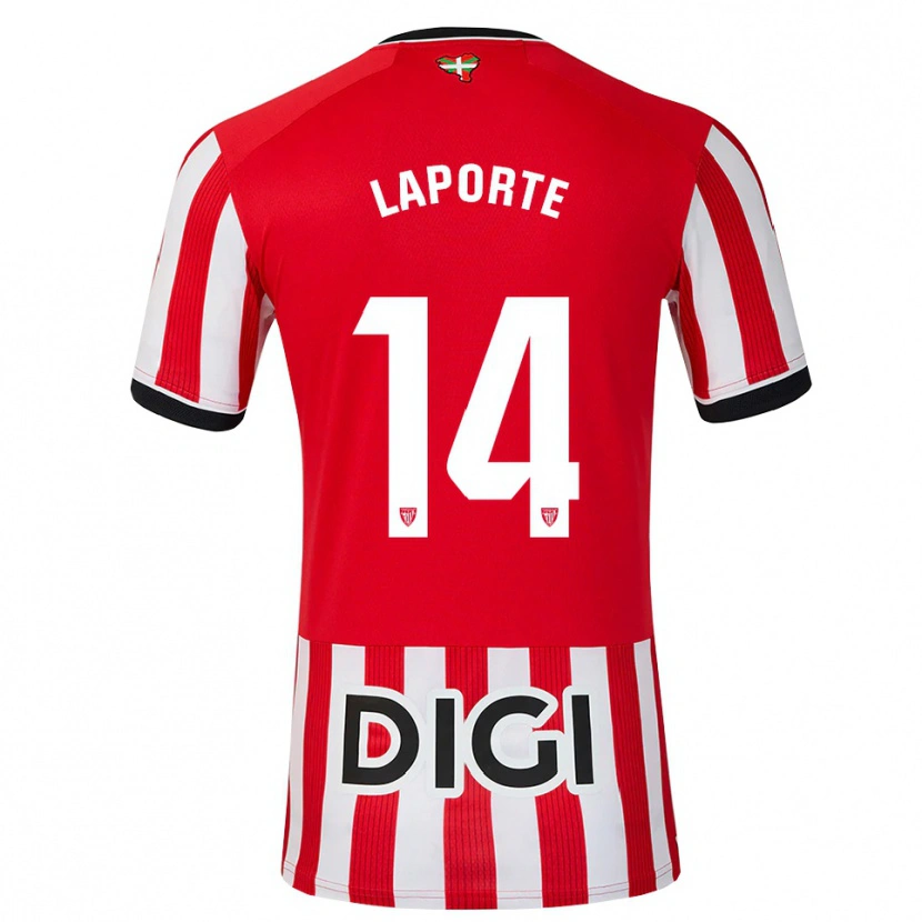 Danxen Hombre Camiseta Aymeric Laporte #14 Rojo Negro Blanco 1ª Equipación 2026/27 La Camisa