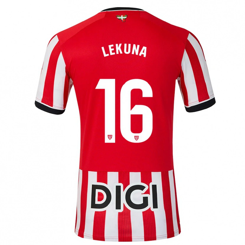 Danxen Hombre Camiseta Adrián Lekuna #16 Rojo Negro Blanco 1ª Equipación 2026/27 La Camisa
