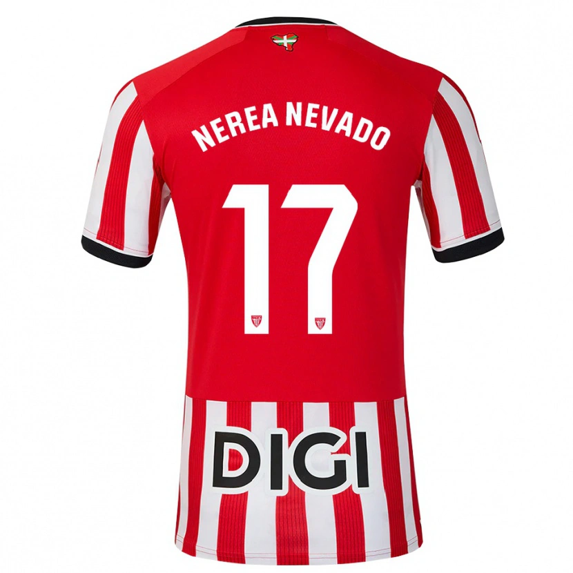 Danxen Hombre Camiseta Nerea Nevado Gómez #17 Rojo Negro Blanco 1ª Equipación 2026/27 La Camisa