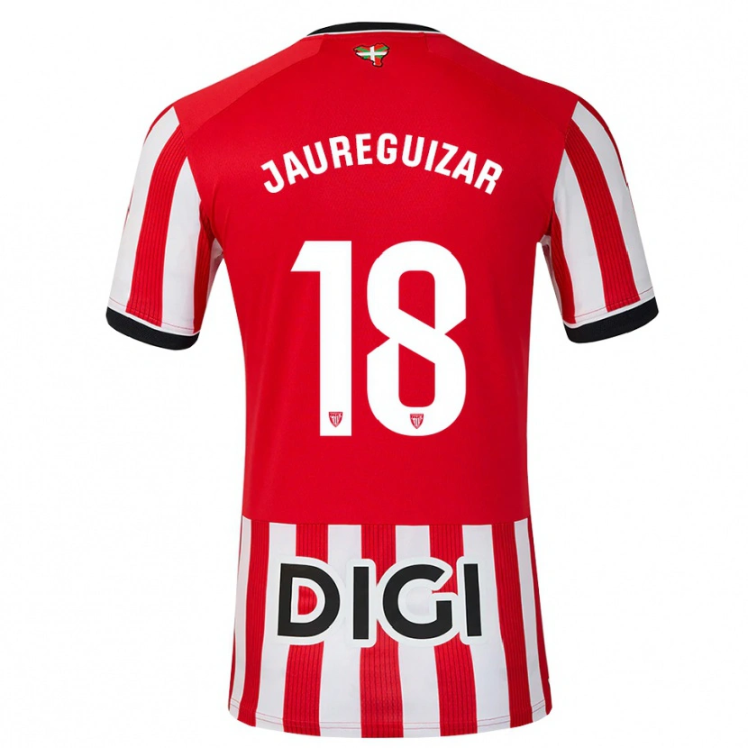 Danxen Hombre Camiseta Mikel Jauregizar #18 Rojo Negro Blanco 1ª Equipación 2026/27 La Camisa