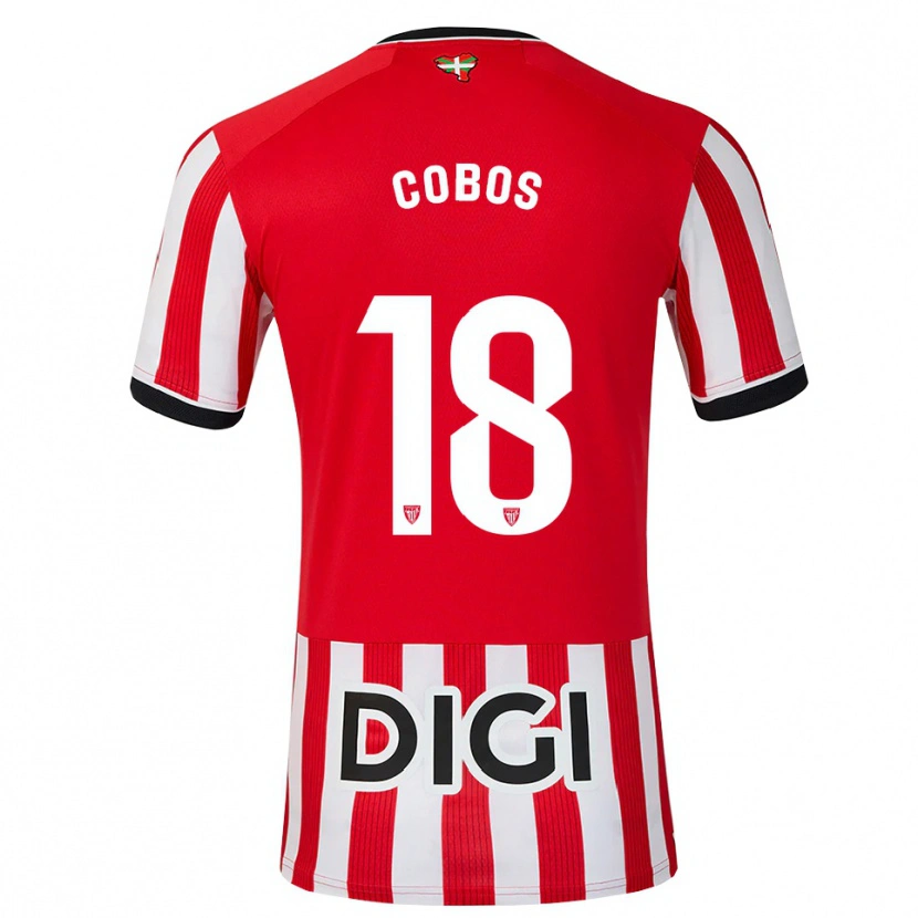 Danxen Hombre Camiseta Alain Cobos #18 Rojo Negro Blanco 1ª Equipación 2026/27 La Camisa