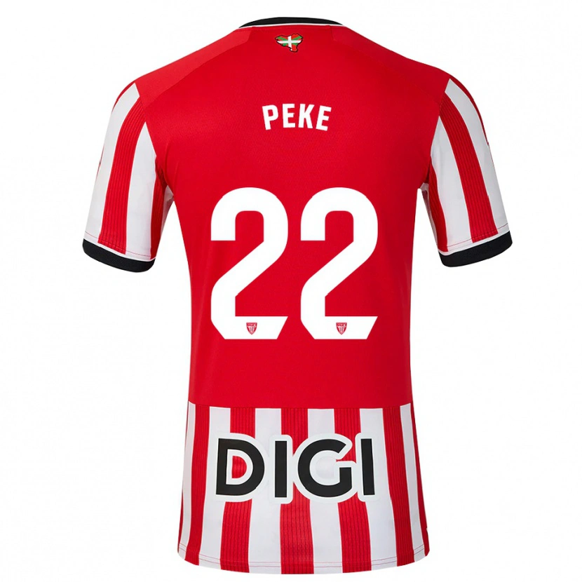 Danxen Hombre Camiseta Ainize Barea Nuñez #22 Rojo Negro Blanco 1ª Equipación 2026/27 La Camisa