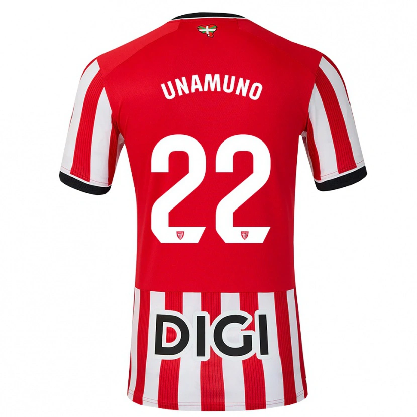 Danxen Hombre Camiseta Oier Unamuno #22 Rojo Negro Blanco 1ª Equipación 2026/27 La Camisa