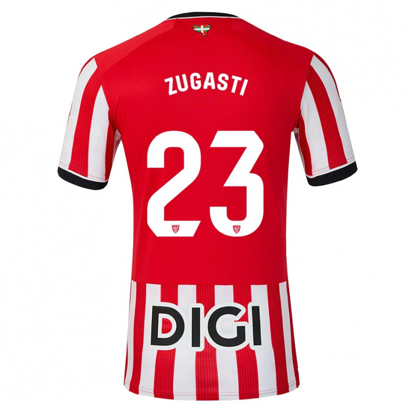Danxen Hombre Camiseta Patricia Zugasti Oses #23 Rojo Negro Blanco 1ª Equipación 2026/27 La Camisa