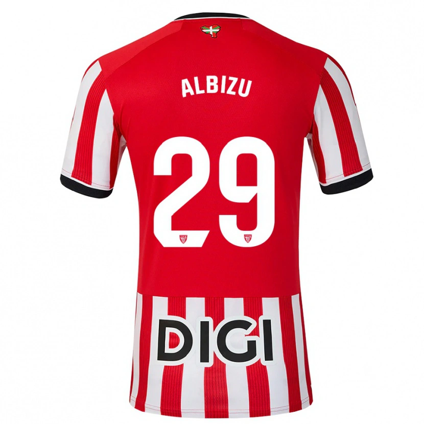 Danxen Hombre Camiseta Alain Albizu #29 Rojo Negro Blanco 1ª Equipación 2026/27 La Camisa