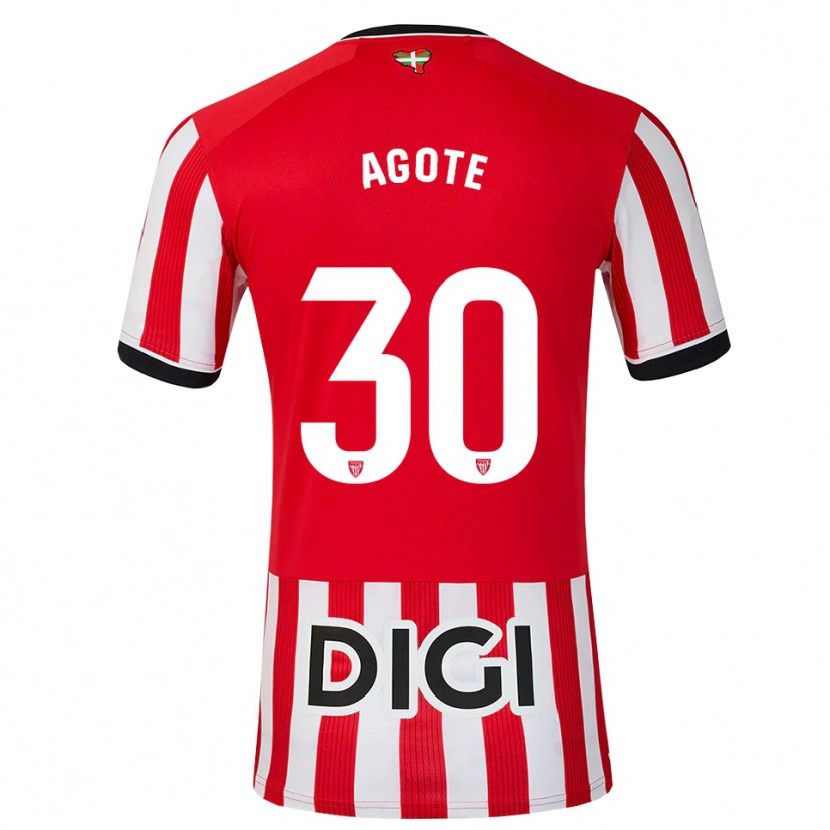 Danxen Hombre Camiseta Daniela Agote Aguirre #30 Rojo Negro Blanco 1ª Equipación 2026/27 La Camisa
