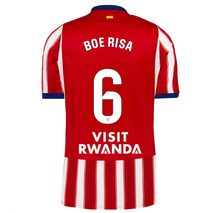 Danxen Hombre Camiseta Vilde Bøe Risa #6 Azul Real Rojo Blanco 1ª Equipación 2026/27 La Camisa