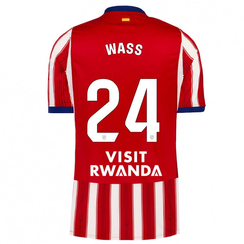 Danxen Hombre Camiseta Daniel Wass #24 Azul Real Rojo Blanco 1ª Equipación 2026/27 La Camisa