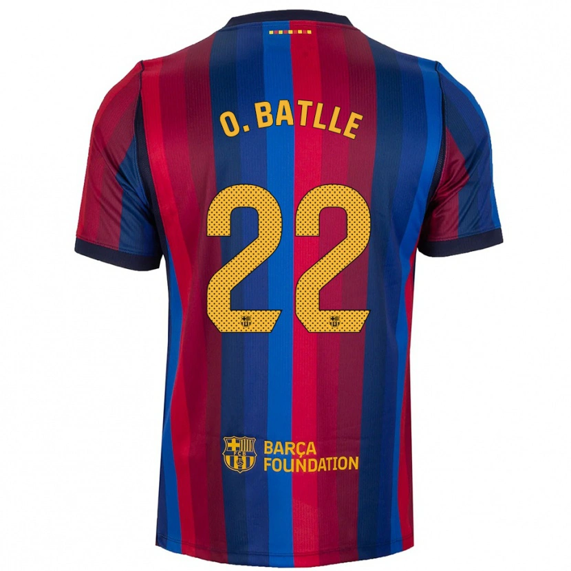 Danxen Hombre Camiseta Ona Batlle #22 Azul Real Rojo Amarillo 1ª Equipación 2026/27 La Camisa