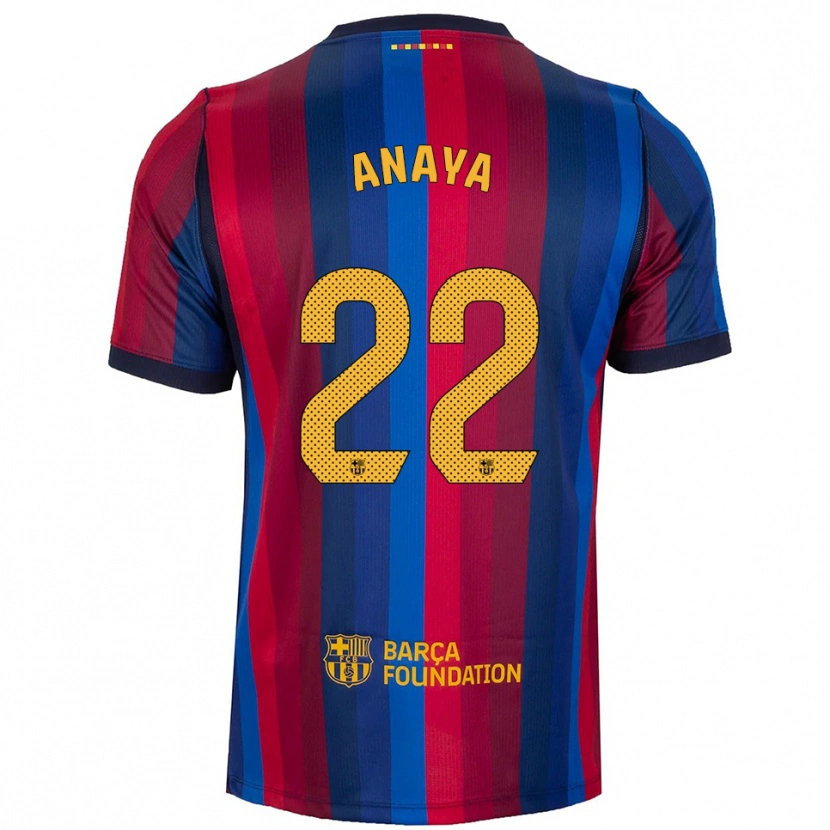 Danxen Hombre Camiseta Joan Anaya #22 Azul Real Rojo Amarillo 1ª Equipación 2026/27 La Camisa