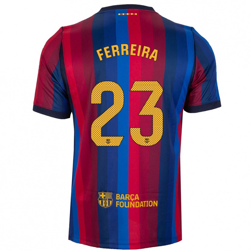 Danxen Hombre Camiseta Geyse Ferreira #23 Azul Real Rojo Amarillo 1ª Equipación 2026/27 La Camisa