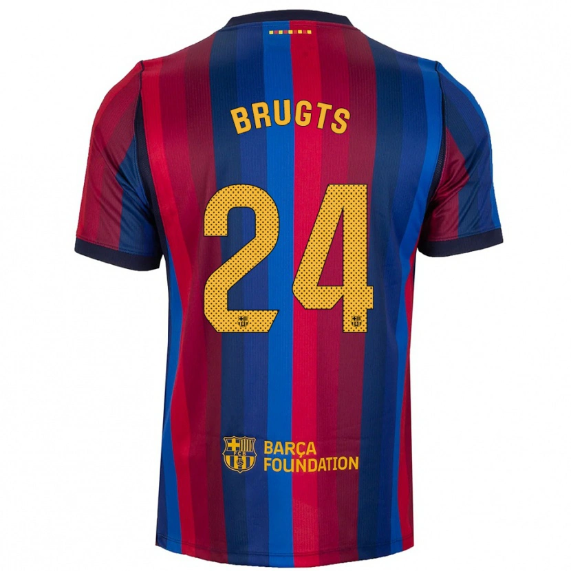 Danxen Hombre Camiseta Esmee Brugts #24 Azul Real Rojo Amarillo 1ª Equipación 2026/27 La Camisa