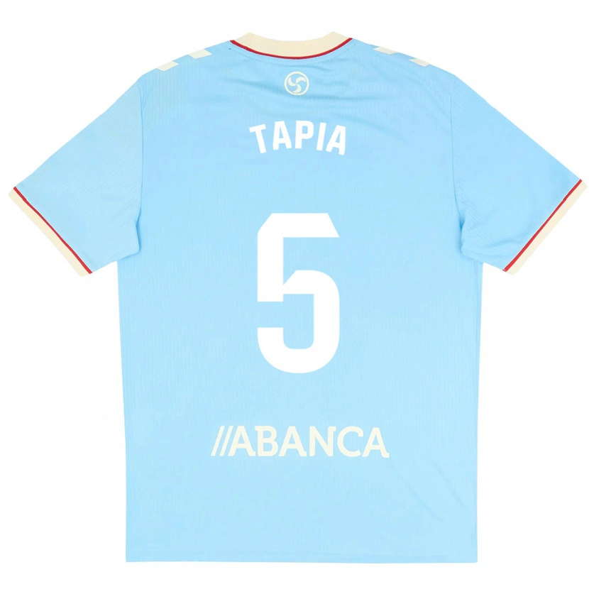 Danxen Hombre Camiseta Renato Tapia #5 Azul Cielo Blanco Rojo 1ª Equipación 2026/27 La Camisa