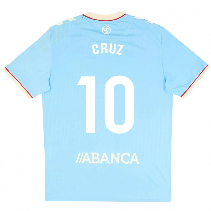 Danxen Hombre Camiseta Tati Cruz #10 Azul Cielo Blanco Rojo 1ª Equipación 2026/27 La Camisa
