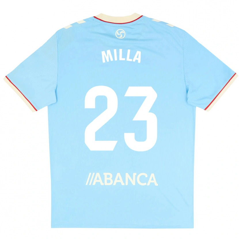 Danxen Hombre Camiseta Germain Milla #23 Azul Cielo Blanco Rojo 1ª Equipación 2026/27 La Camisa