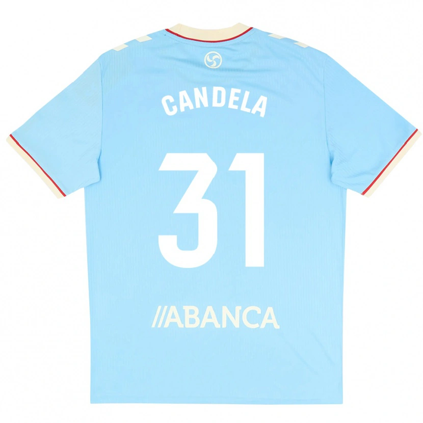 Danxen Hombre Camiseta Candela Rodríguez #31 Azul Cielo Blanco Rojo 1ª Equipación 2026/27 La Camisa