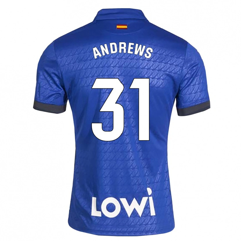 Danxen Hombre Camiseta George Andrews #31 Azul Blanco Negro 1ª Equipación 2026/27 La Camisa