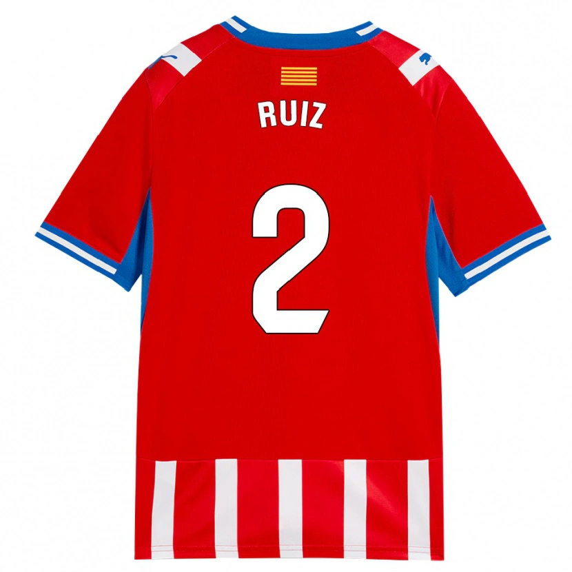 Danxen Hombre Camiseta Ferran Ruiz #2 Rojo Blanco Azul Cielo 1ª Equipación 2026/27 La Camisa