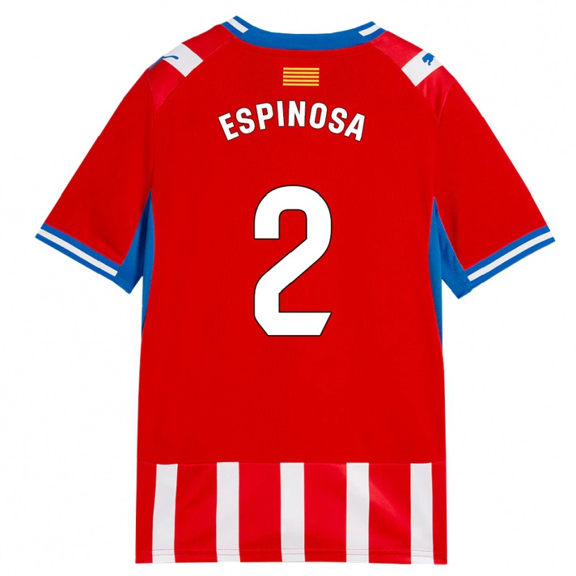 Danxen Hombre Camiseta Bernardo Espinosa #2 Rojo Blanco Azul Cielo 1ª Equipación 2026/27 La Camisa