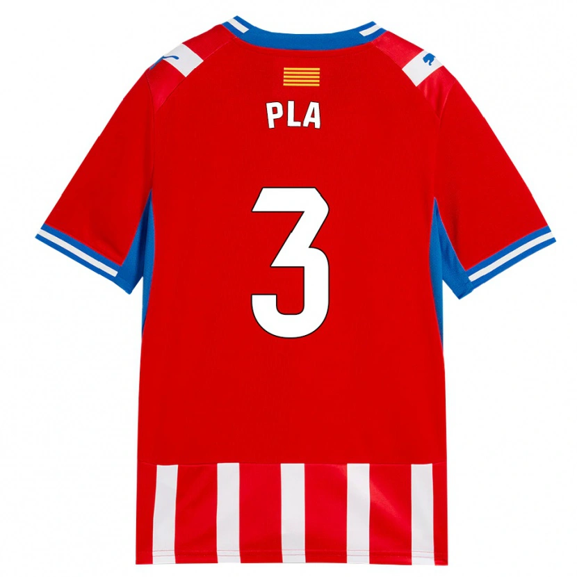 Danxen Hombre Camiseta Marta Pla #3 Rojo Blanco Azul Cielo 1ª Equipación 2026/27 La Camisa