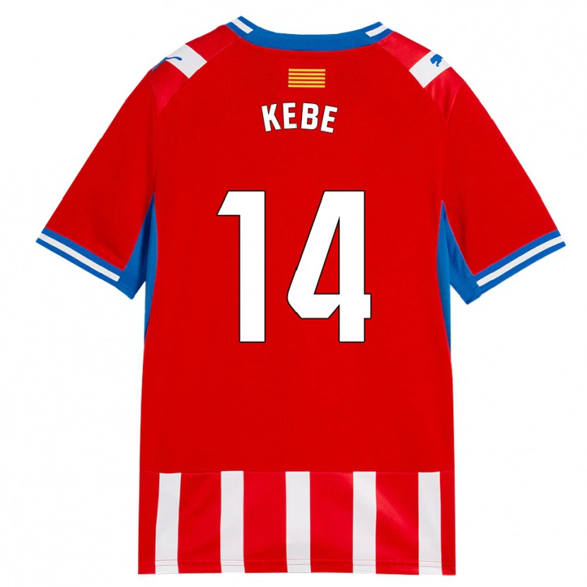 Danxen Hombre Camiseta Moussa Kébé #14 Rojo Blanco Azul Cielo 1ª Equipación 2026/27 La Camisa