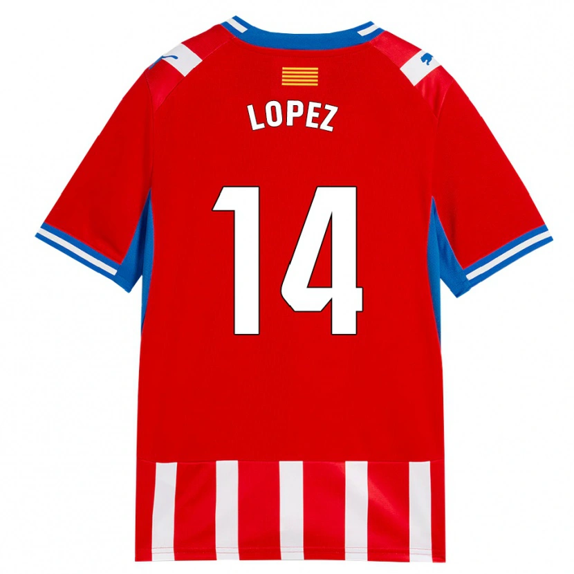 Danxen Hombre Camiseta Judith López #14 Rojo Blanco Azul Cielo 1ª Equipación 2026/27 La Camisa