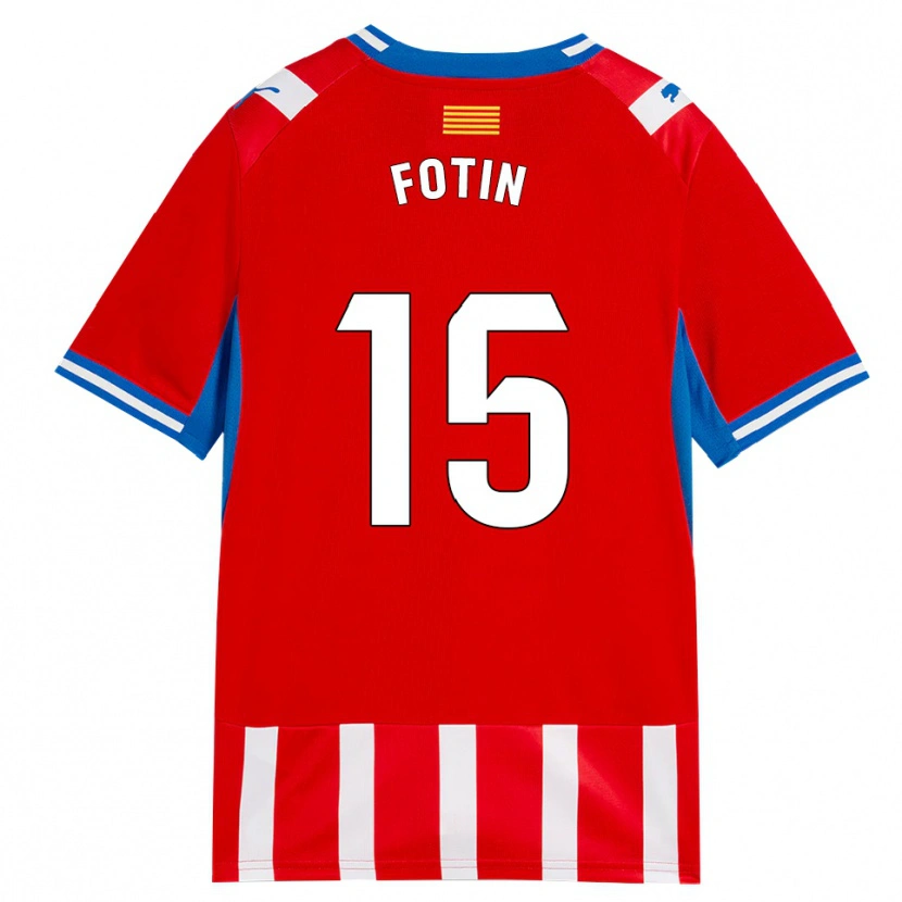 Danxen Hombre Camiseta Rareș Fotin #15 Rojo Blanco Azul Cielo 1ª Equipación 2026/27 La Camisa