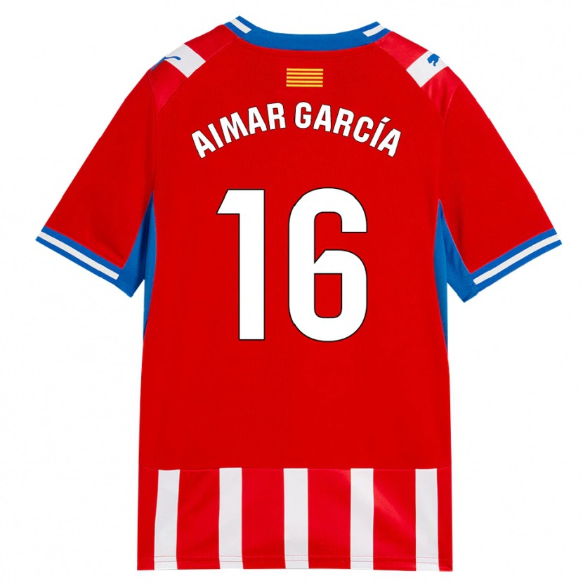 Danxen Hombre Camiseta Aimar García #16 Rojo Blanco Azul Cielo 1ª Equipación 2026/27 La Camisa