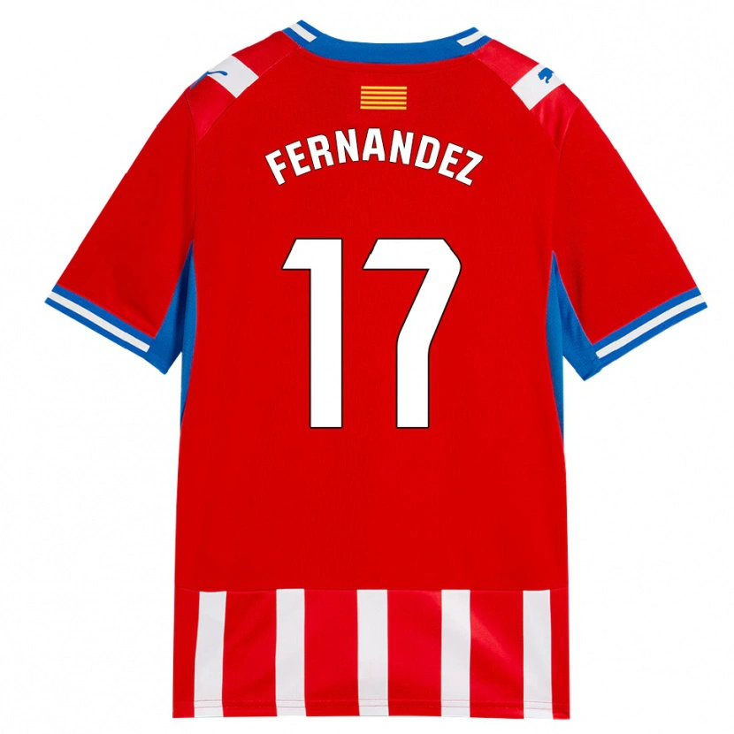 Danxen Hombre Camiseta Daniel Fernández #17 Rojo Blanco Azul Cielo 1ª Equipación 2026/27 La Camisa