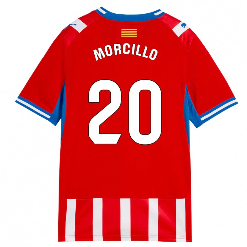 Danxen Hombre Camiseta Luis Morcillo #20 Rojo Blanco Azul Cielo 1ª Equipación 2026/27 La Camisa