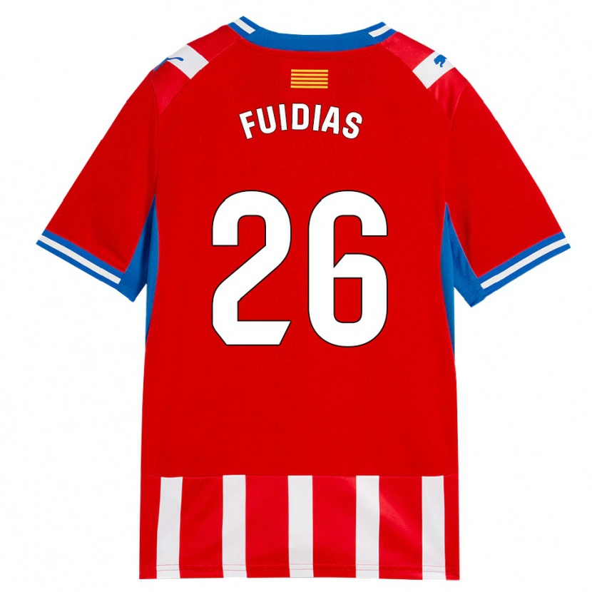 Danxen Hombre Camiseta Toni Fuidias #26 Rojo Blanco Azul Cielo 1ª Equipación 2026/27 La Camisa