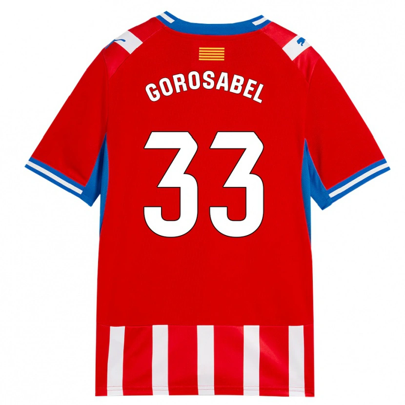 Danxen Hombre Camiseta Jakes Gorosabel #33 Rojo Blanco Azul Cielo 1ª Equipación 2026/27 La Camisa