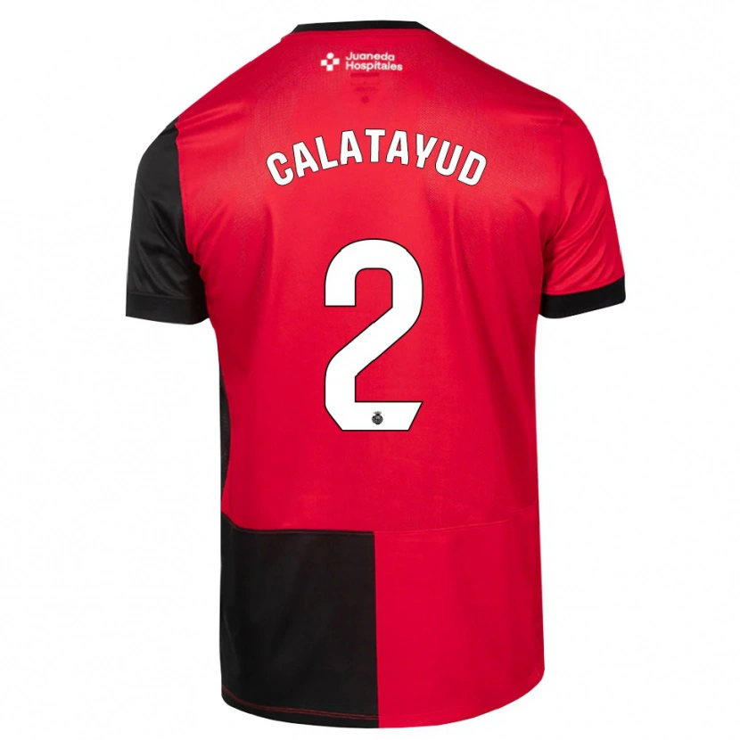 Danxen Hombre Camiseta Miguel Calatayud #2 Negro Rojo Blanco 1ª Equipación 2026/27 La Camisa