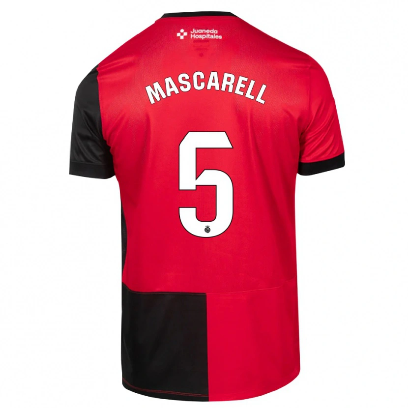 Danxen Hombre Camiseta Omar Mascarell #5 Negro Rojo Blanco 1ª Equipación 2026/27 La Camisa