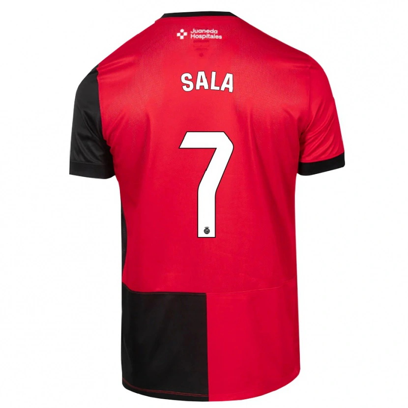 Danxen Hombre Camiseta Álex Sala #7 Negro Rojo Blanco 1ª Equipación 2026/27 La Camisa