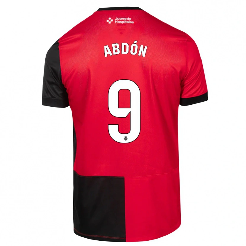 Danxen Hombre Camiseta Abdón Prats #9 Negro Rojo Blanco 1ª Equipación 2026/27 La Camisa