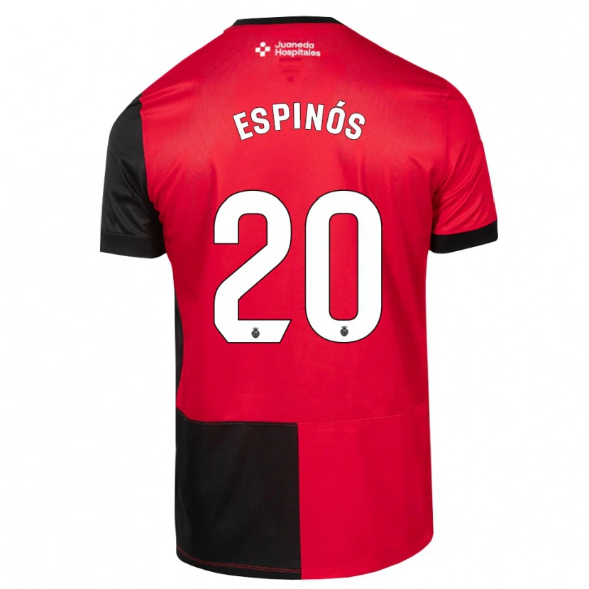 Danxen Hombre Camiseta Nico Espinós #20 Negro Rojo Blanco 1ª Equipación 2026/27 La Camisa