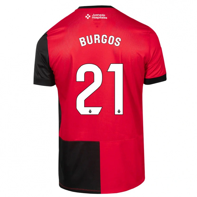 Danxen Hombre Camiseta Hugo Burgos #21 Negro Rojo Blanco 1ª Equipación 2026/27 La Camisa