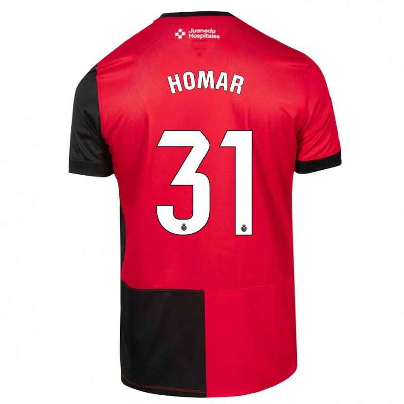 Danxen Hombre Camiseta Gaspar Homar #31 Negro Rojo Blanco 1ª Equipación 2026/27 La Camisa