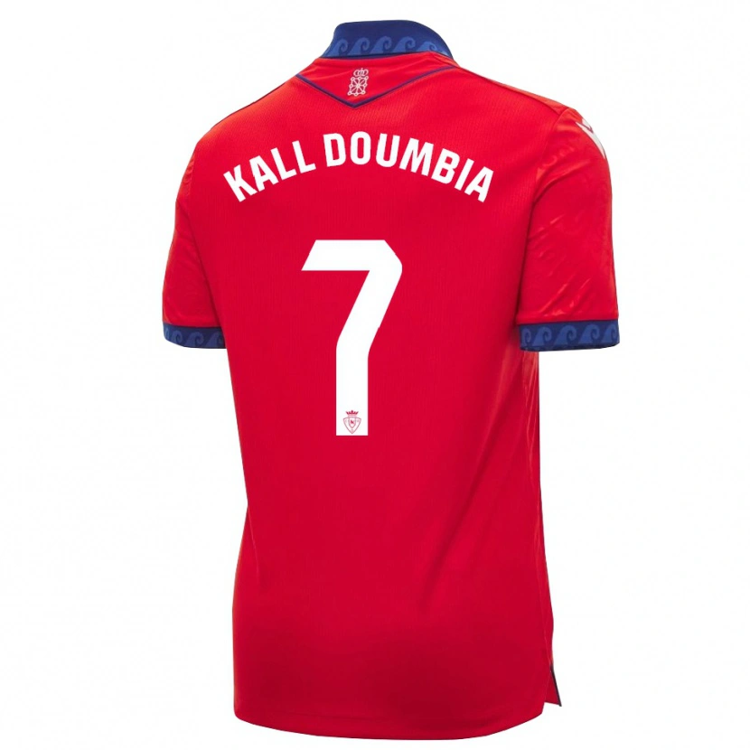 Danxen Hombre Camiseta Aly Kall Doumbia #7 Rojo Azul Marino Blanco 1ª Equipación 2026/27 La Camisa