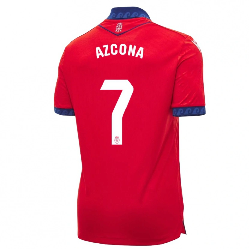 Danxen Hombre Camiseta Rubén Azcona #7 Rojo Azul Marino Blanco 1ª Equipación 2026/27 La Camisa