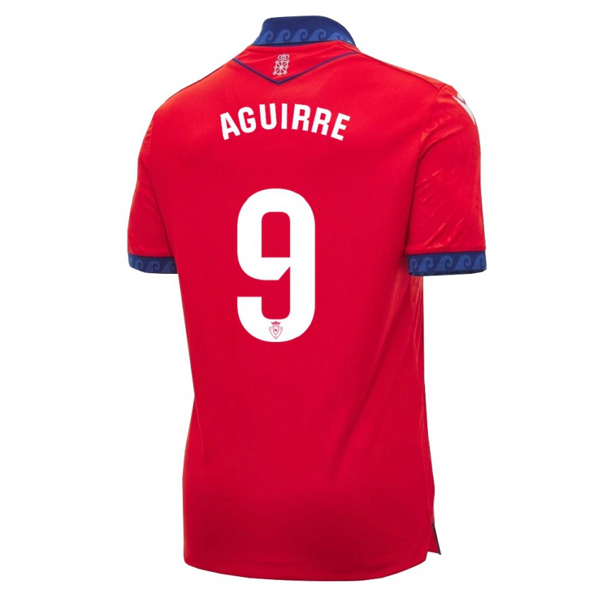 Danxen Hombre Camiseta Jorge Aguirre #9 Rojo Azul Marino Blanco 1ª Equipación 2026/27 La Camisa