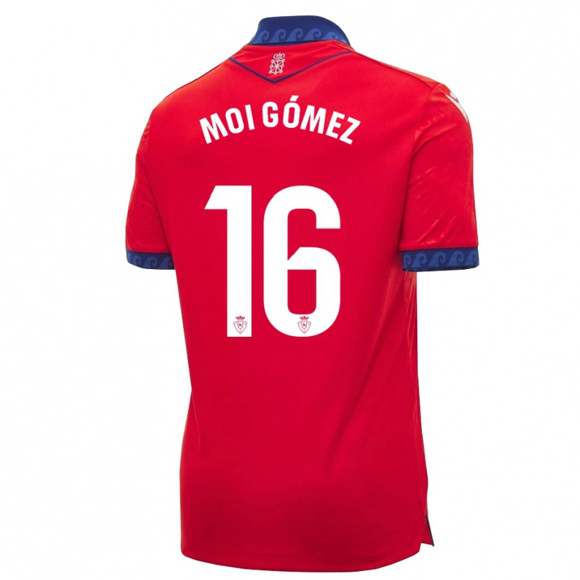 Danxen Hombre Camiseta Moi Gómez #16 Rojo Azul Marino Blanco 1ª Equipación 2026/27 La Camisa