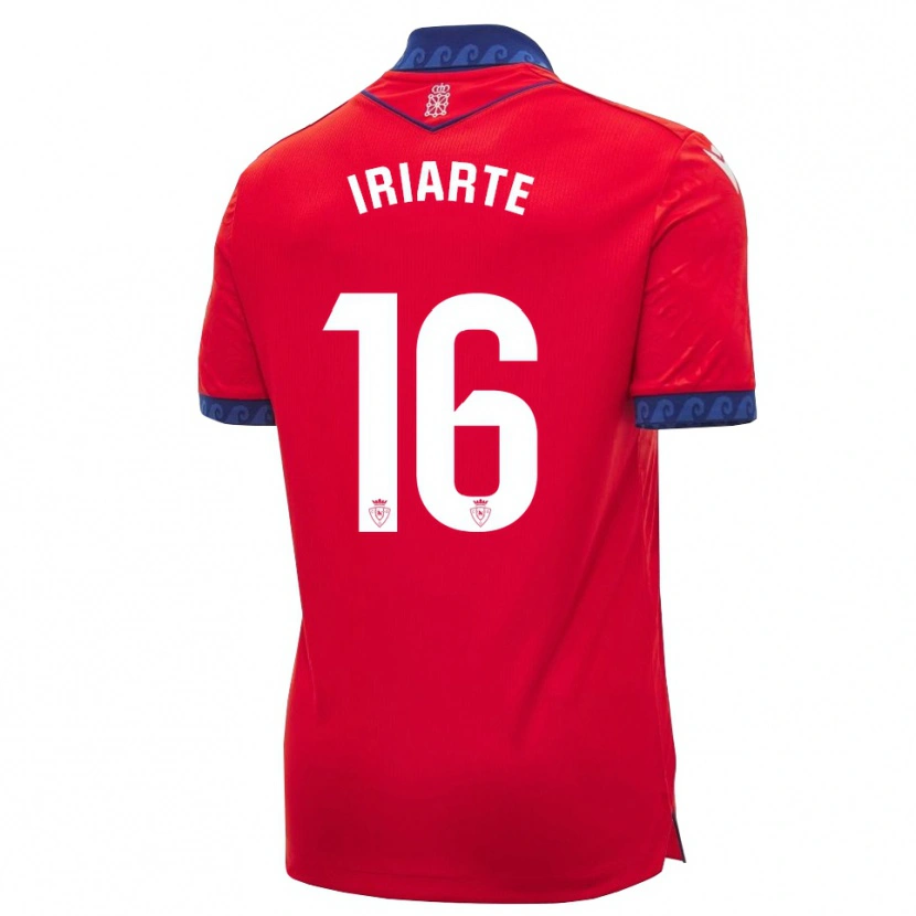 Danxen Hombre Camiseta Hodei Iriarte #16 Rojo Azul Marino Blanco 1ª Equipación 2026/27 La Camisa