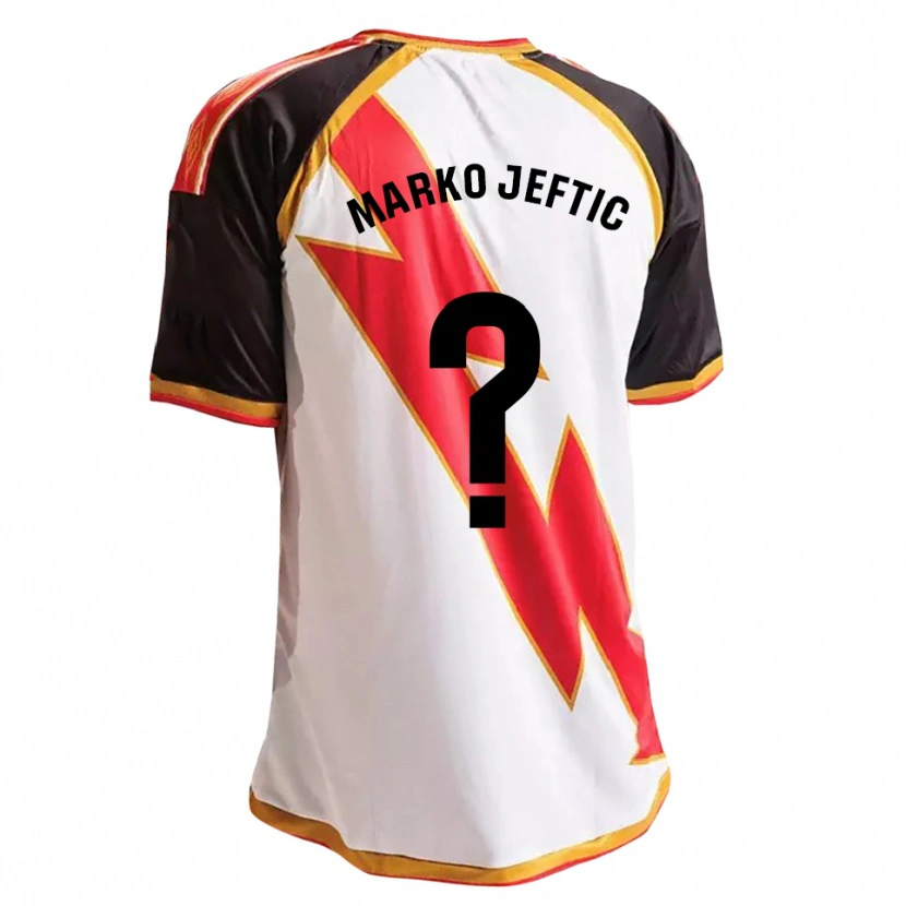 Danxen Hombre Camiseta Marko Jeftic #0 Negro Rojo Blanco Oro 1ª Equipación 2026/27 La Camisa