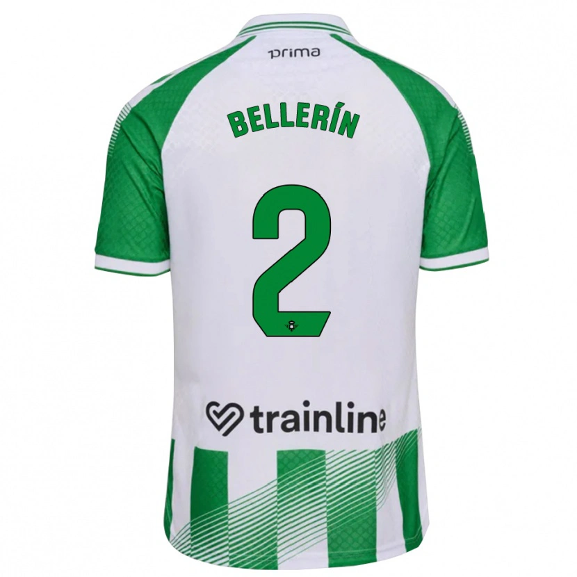 Danxen Hombre Camiseta Héctor Bellerín #2 Verde Claro Negro Blanco 1ª Equipación 2026/27 La Camisa
