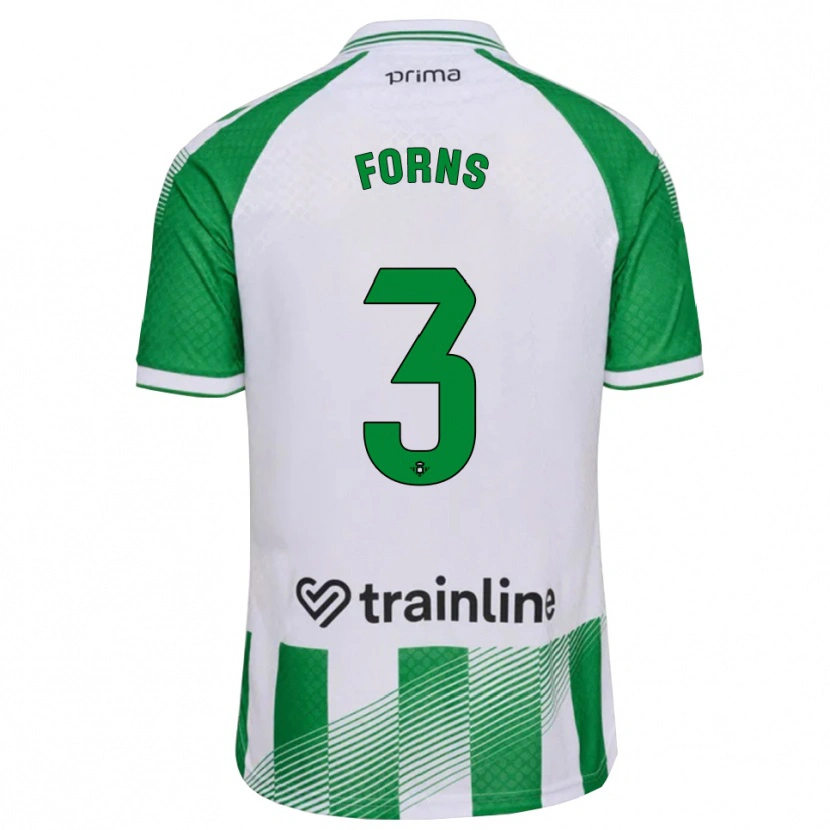 Danxen Hombre Camiseta Ian Forns #3 Verde Claro Negro Blanco 1ª Equipación 2026/27 La Camisa