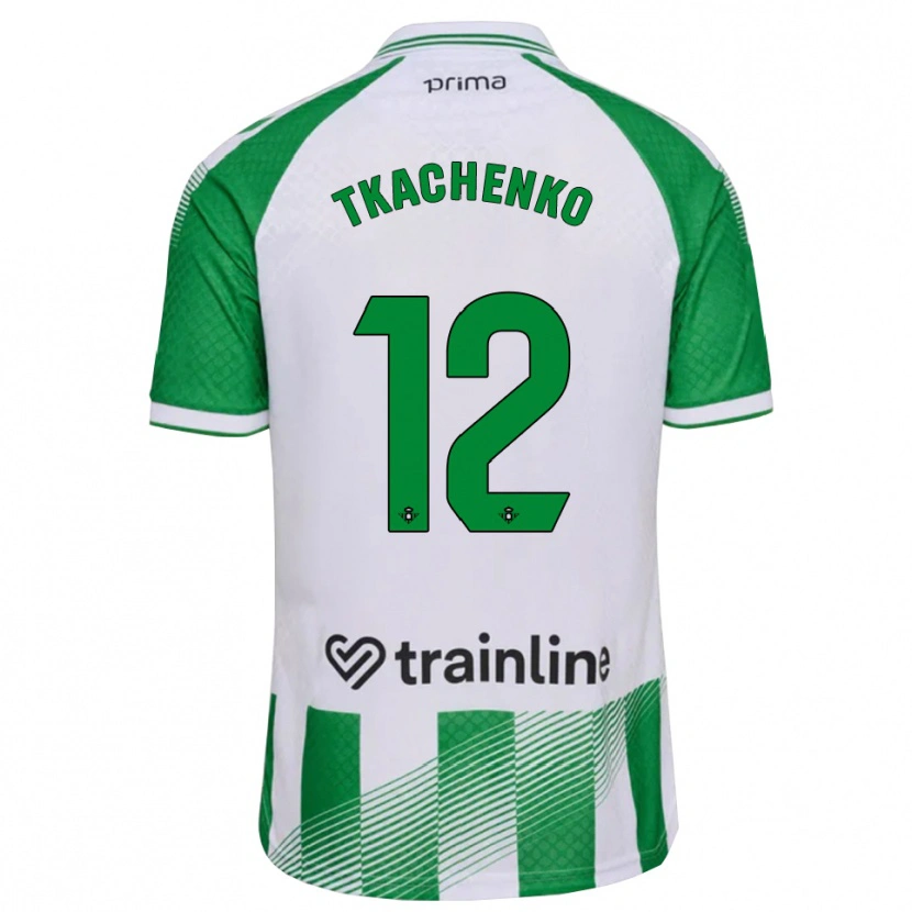 Danxen Hombre Camiseta Fedir Tkachenko #12 Verde Claro Negro Blanco 1ª Equipación 2026/27 La Camisa